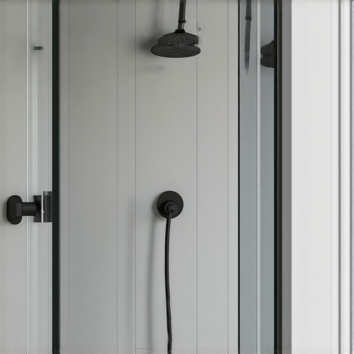 Luxurious bathroom with waterproof flooring and sleek fixtures