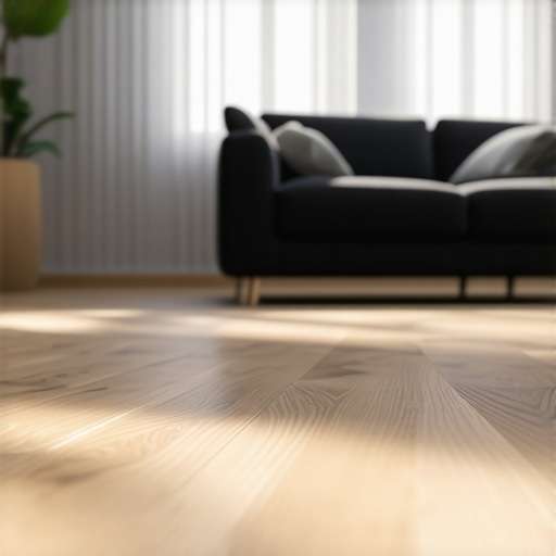 High-Quality Laminate Flooring with Underlay Close-up of durable laminate flooring with underlay in a modern living space