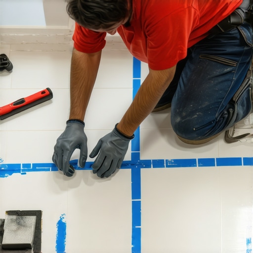 The Blue Tape Trick for Perfect Grout Lines
