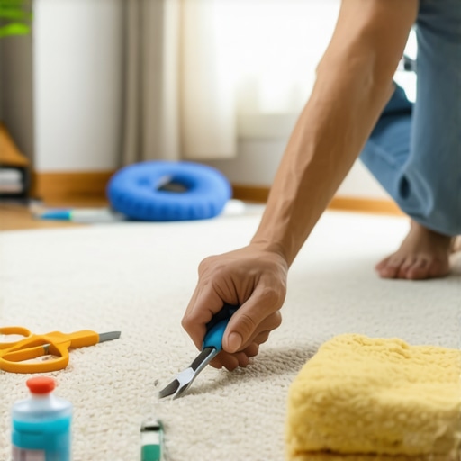 How to repair a hole in the carpet without a patch kit