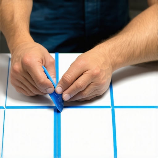 The 'Blue Tape' Method for Perfectly Straight Grout Lines