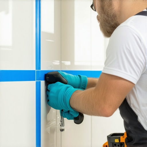The 'Blue Tape' Rule for Perfectly Level Shower Wall Tiles