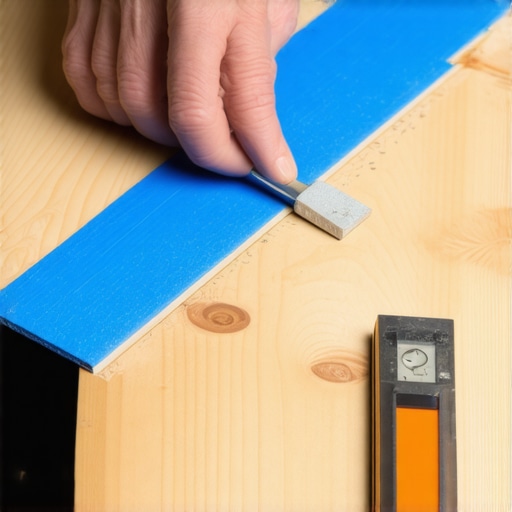 The 'Blue Tape' trick for leveling uneven subfloor joints
