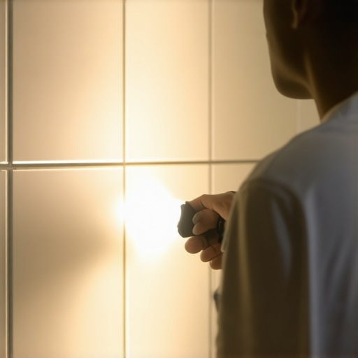 The 'Flashlight Hack' for finding missing grout in your shower