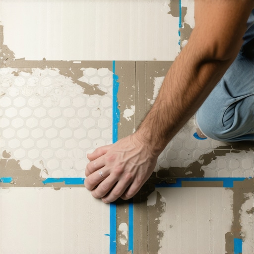 The Painters Tape Hack for Grouting a Hexagon Mosaic Shower Floor