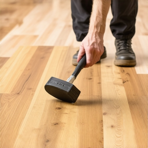 The Rubber Mallet Trick for Locking Stubborn Laminate Planks