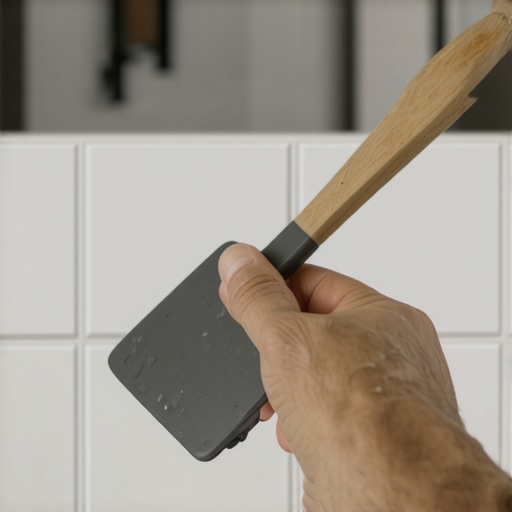 The 'Wet Spatula' trick for smoothing grout
