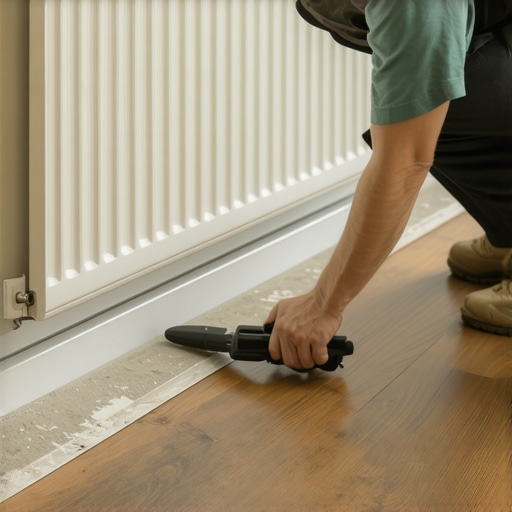 How to Trim Laminate Around a Radiator Pipe Without a Huge Gap