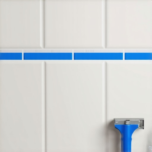 The 'Blue Tape' Method for Perfectly Level Shower Wall Tiles