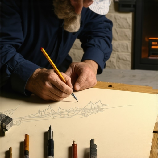 The 'Pencil Method' for Scribing Laminate Around a Stone Fireplace