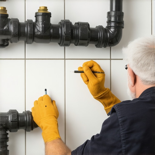 The 'Pencil Trick' for Marking Tile Around Pipes
